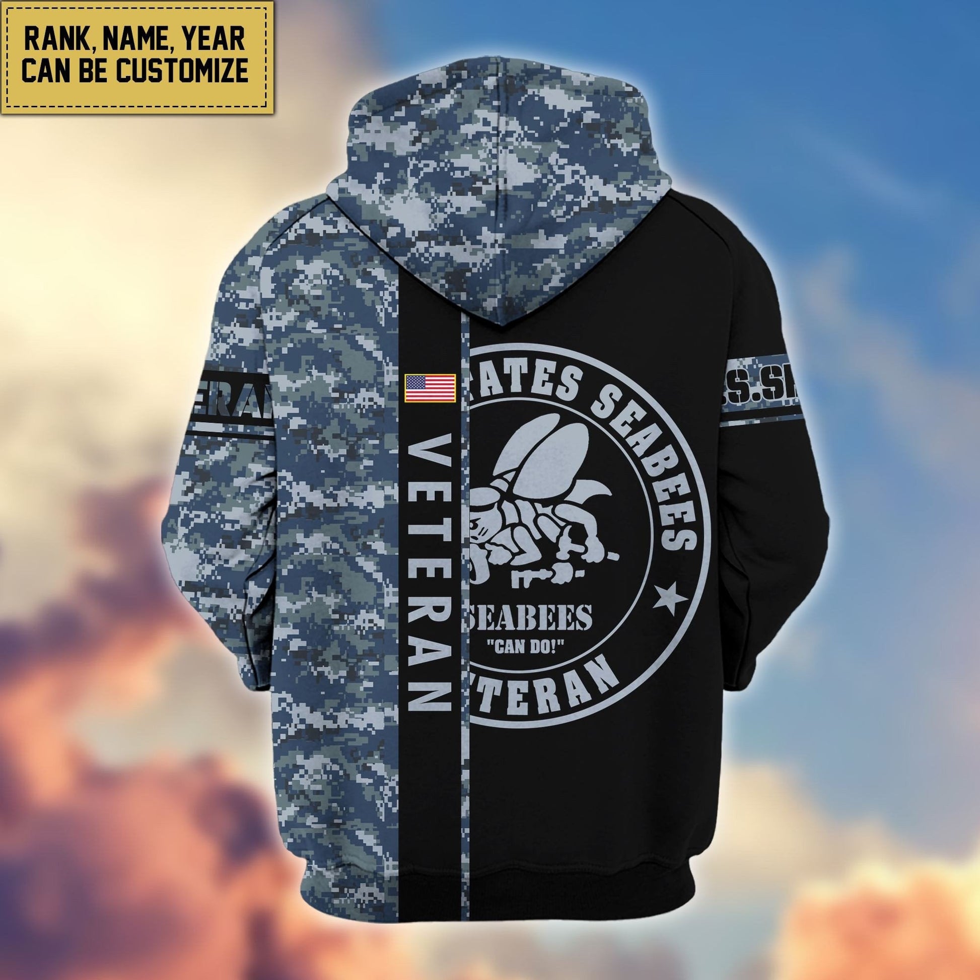 U.S. Veteran Zip Hoodie HB141203 | Patriotic Gift