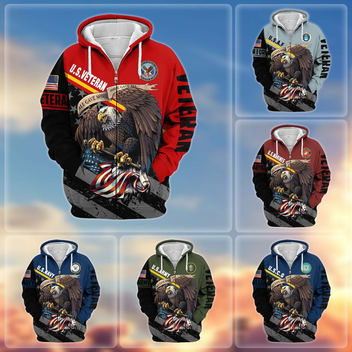 U.S. Veteran Zip Hoodie | Patriotic Gift