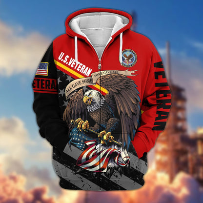 U.S. Veteran Zip Hoodie | Patriotic Gift