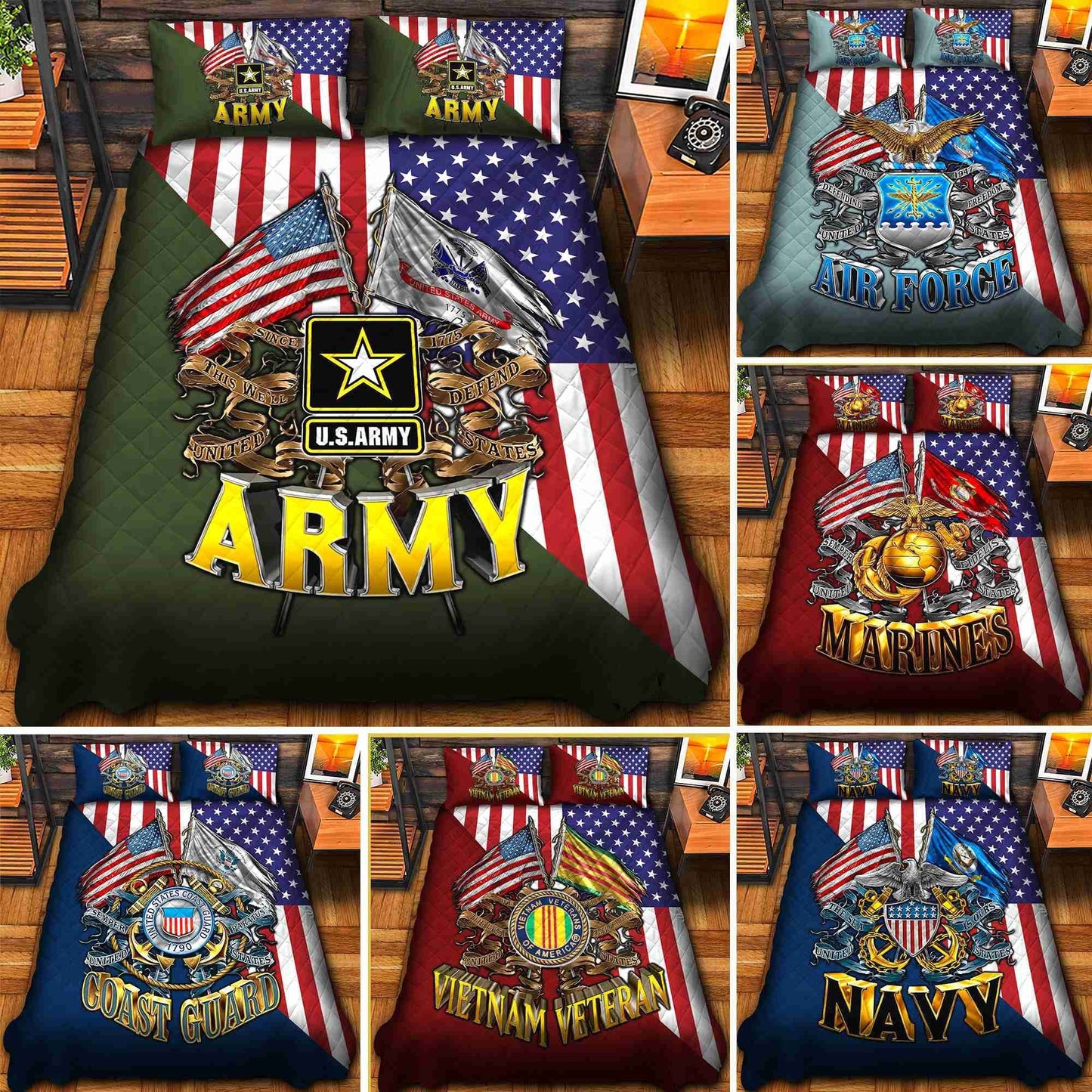 U.S. Veteran Bedding Set da270801 | Patriotic Gift