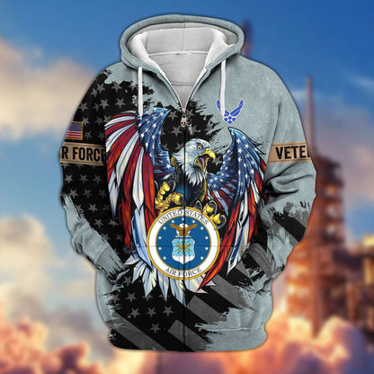 Premium U.S. Veterans Zip Hoodie HG190913 | Veteran Gift