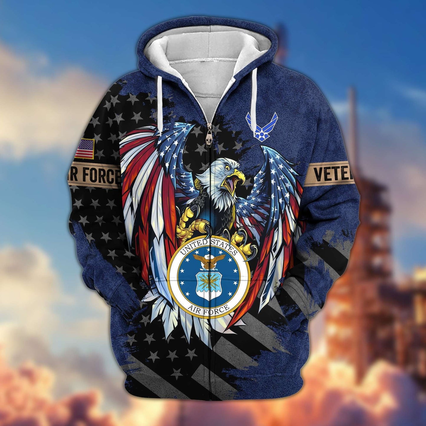Premium U.S. Veterans Zip Hoodie HG190913 | Veteran Gift