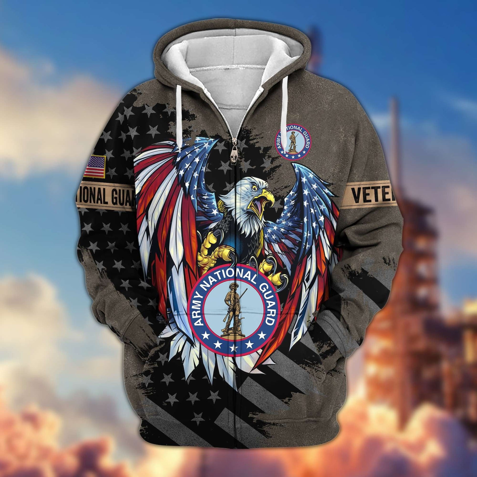 Premium U.S. Veterans Zip Hoodie HG190913 | Veteran Gift