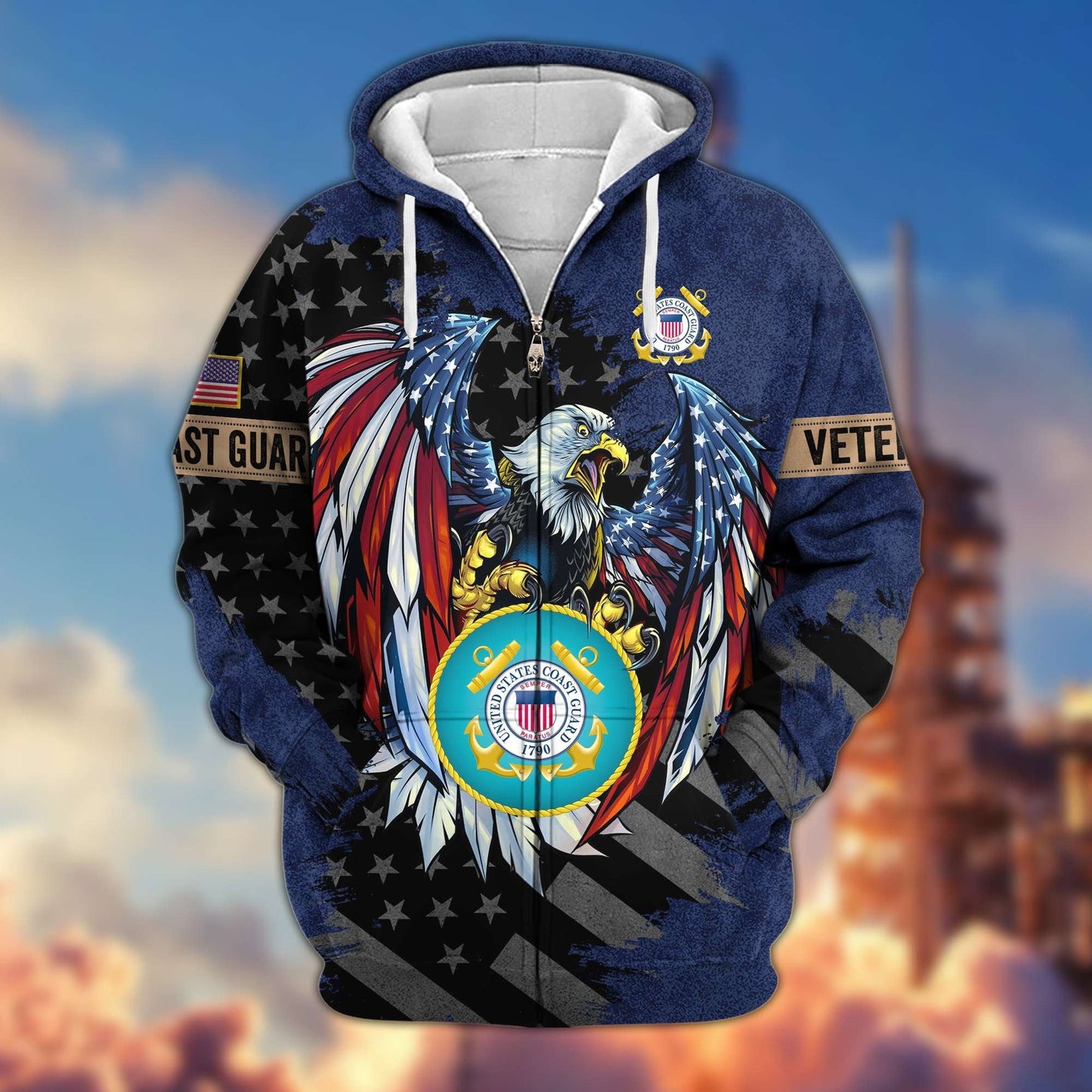 Premium U.S. Veterans Zip Hoodie HG190913 | Veteran Gift