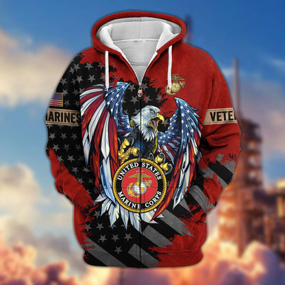 Premium U.S. Veterans Zip Hoodie HG190913 | Veteran Gift