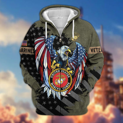 Premium U.S. Veterans Zip Hoodie HG190913 | Veteran Gift