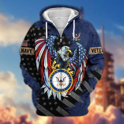 Premium U.S. Veterans Zip Hoodie HG190913 | Veteran Gift