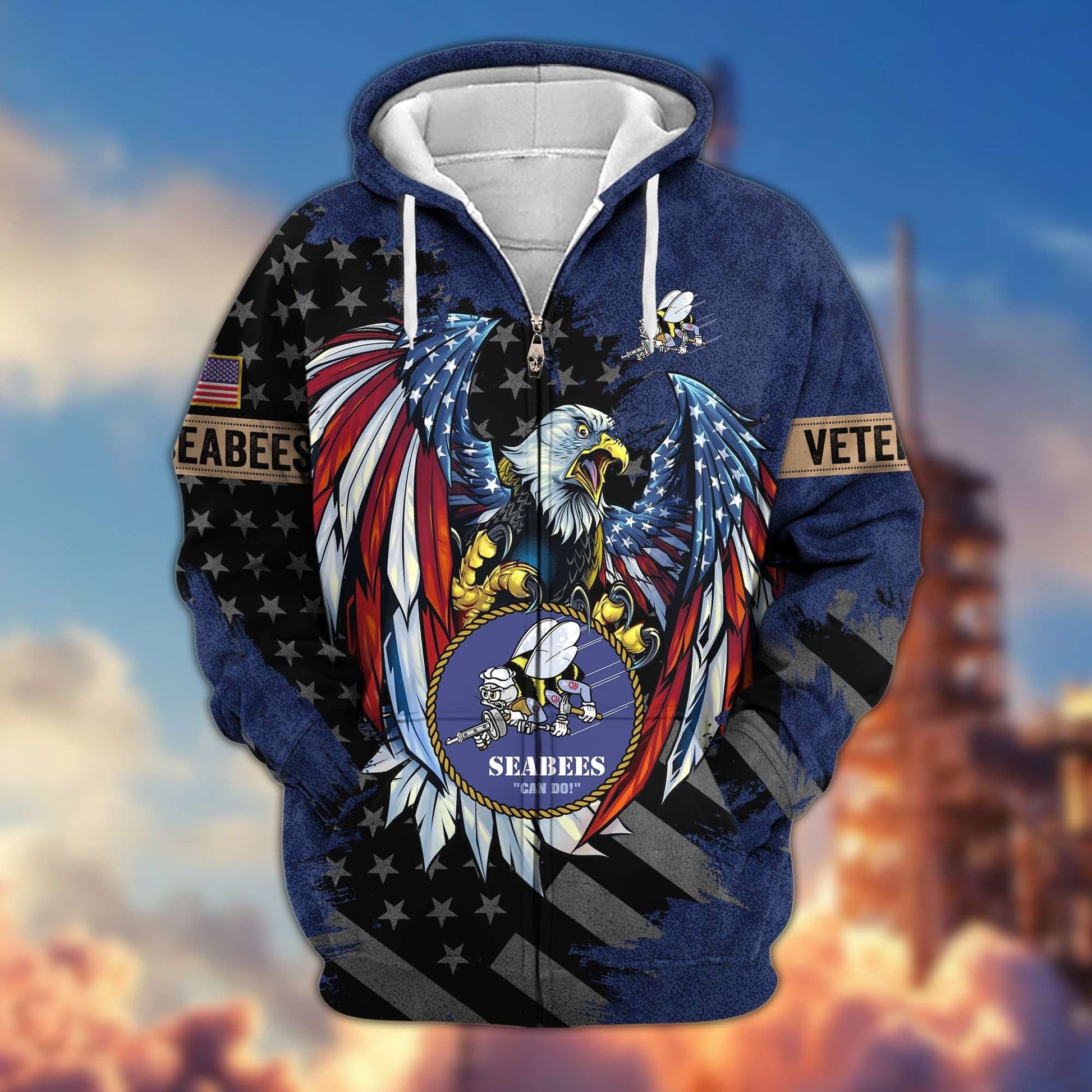 Premium U.S. Veterans Zip Hoodie HG190913 | Veteran Gift