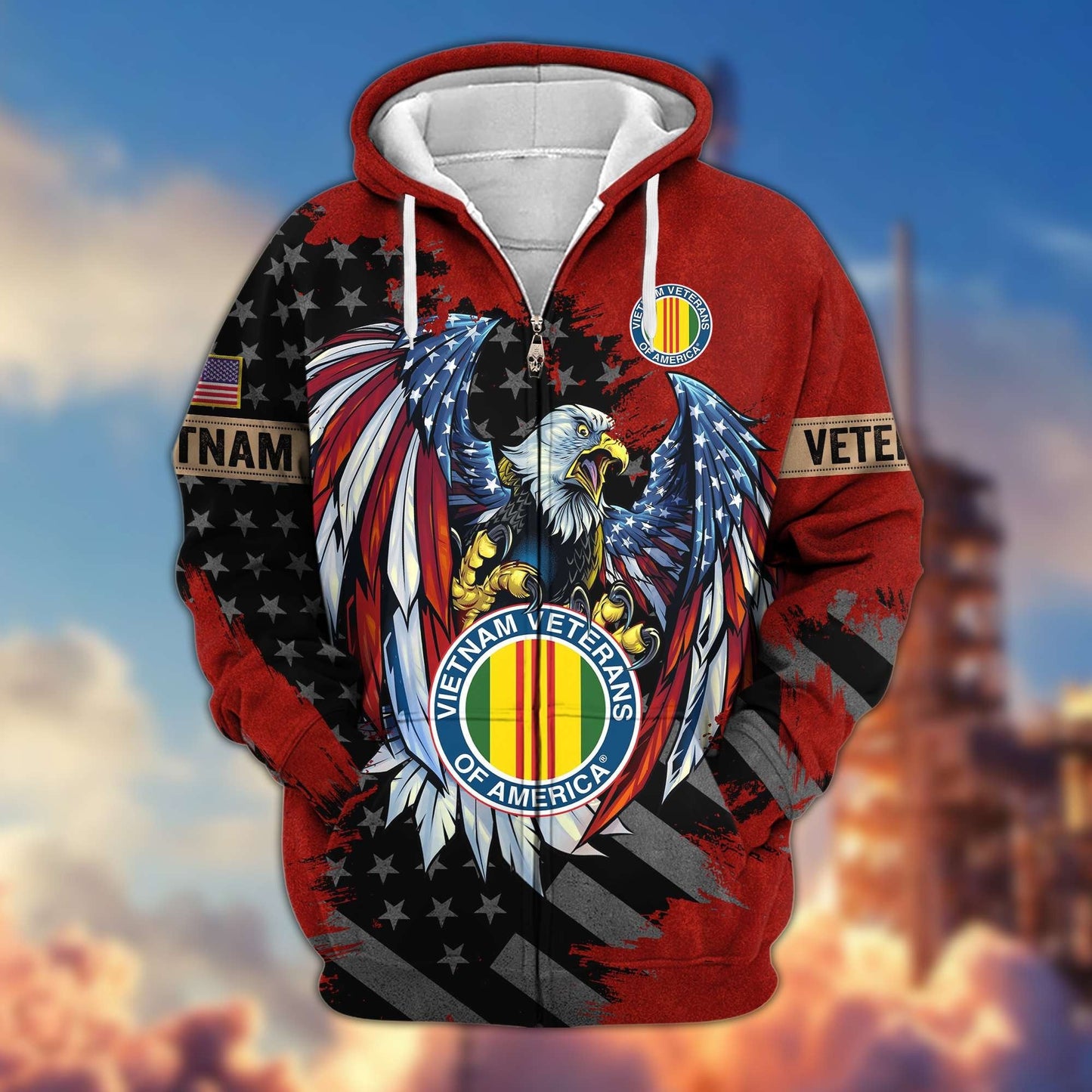 Premium U.S. Veterans Zip Hoodie HG190913 | Veteran Gift