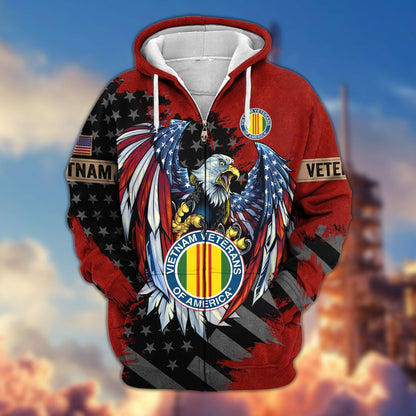 Premium U.S. Veterans Zip Hoodie HG190913 | Veteran Gift