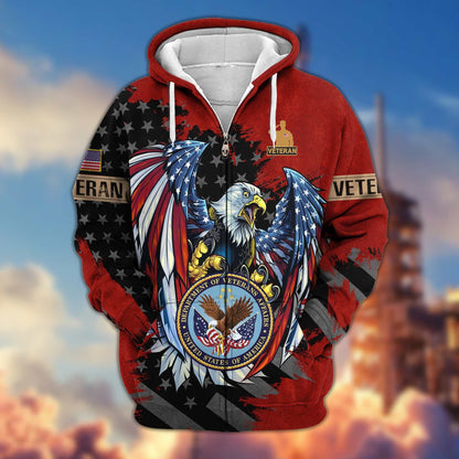 Premium U.S. Veterans Zip Hoodie HG190913 | Veteran Gift