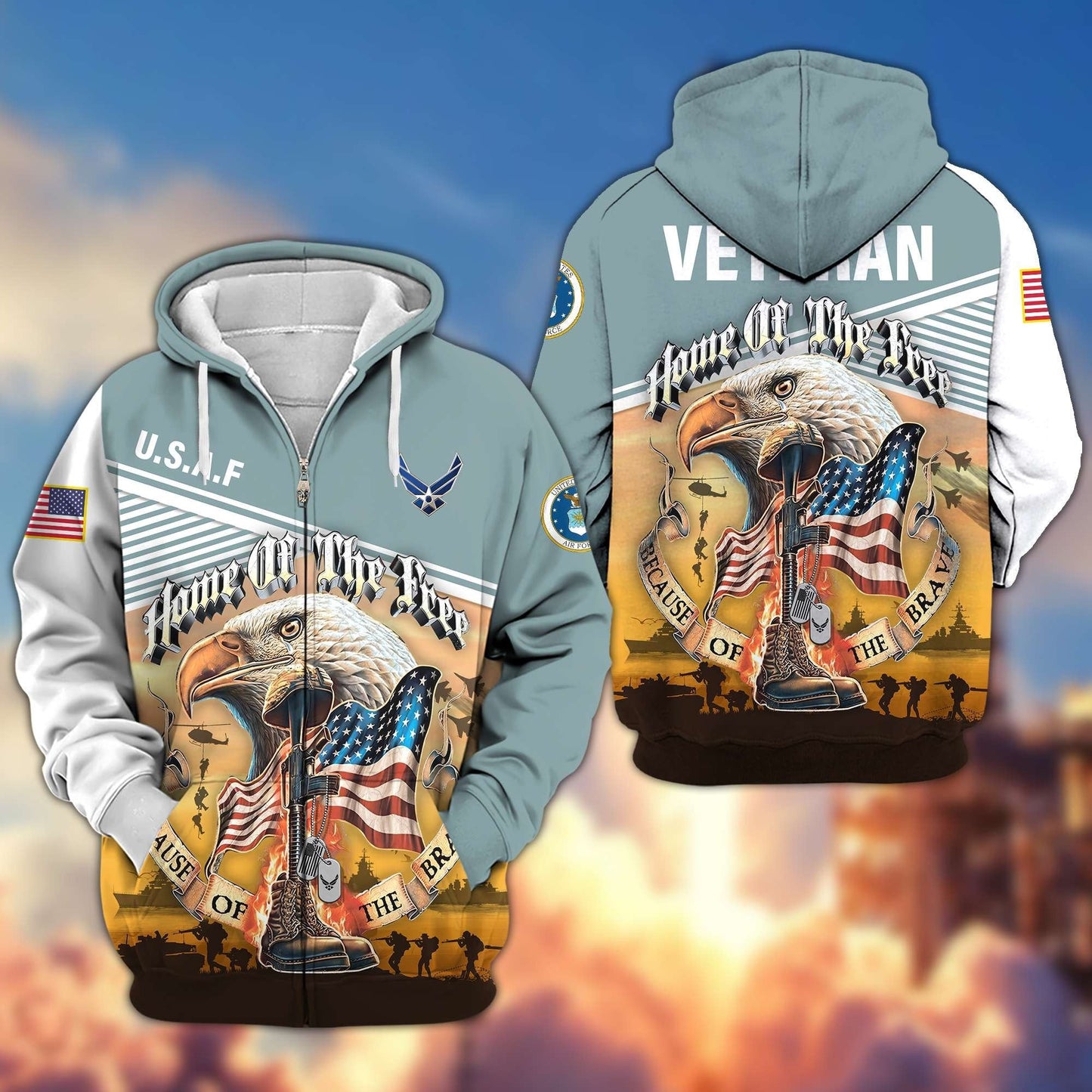 U.S. Veteran Zip Hoodie | Patriotic Gift
