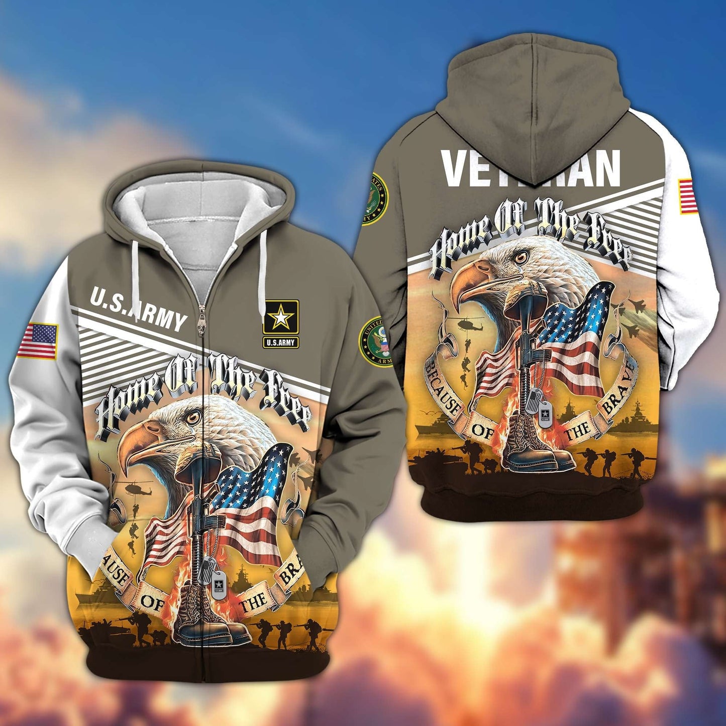 U.S. Veteran Zip Hoodie | Patriotic Gift