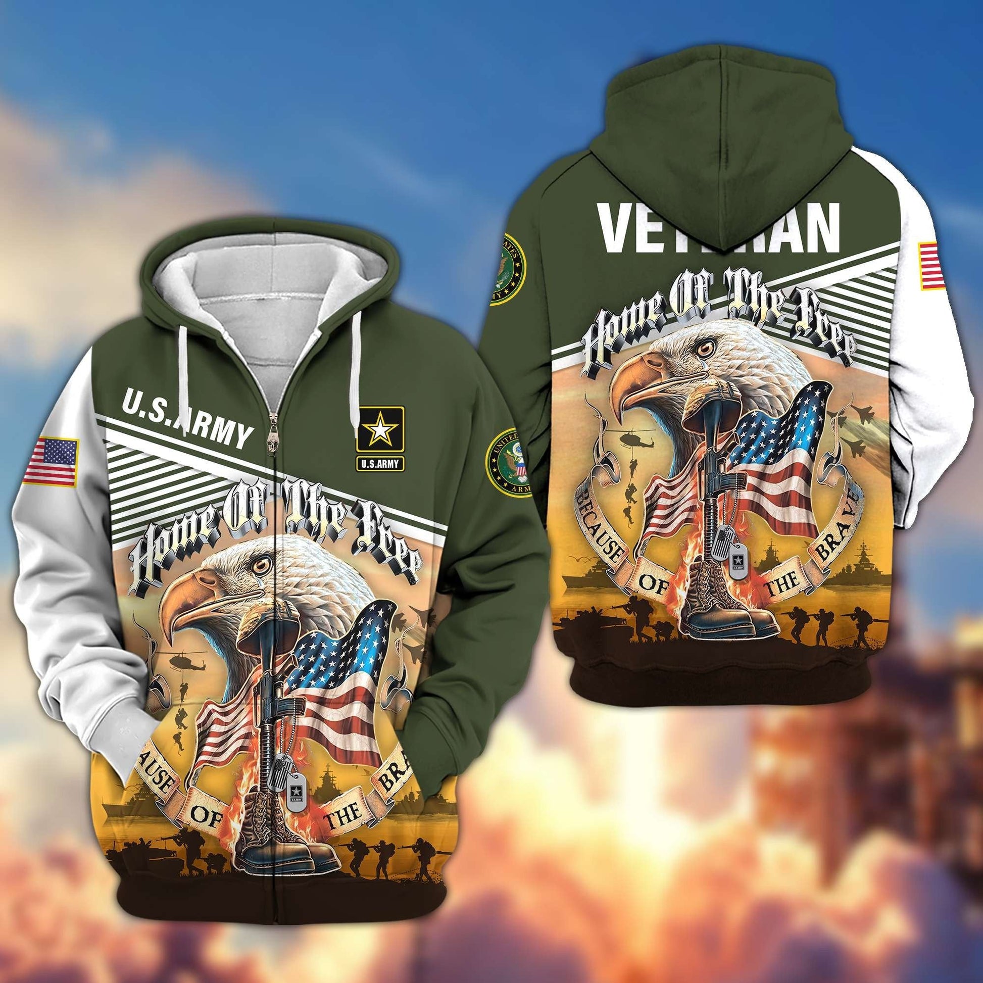 U.S. Veteran Zip Hoodie | Patriotic Gift