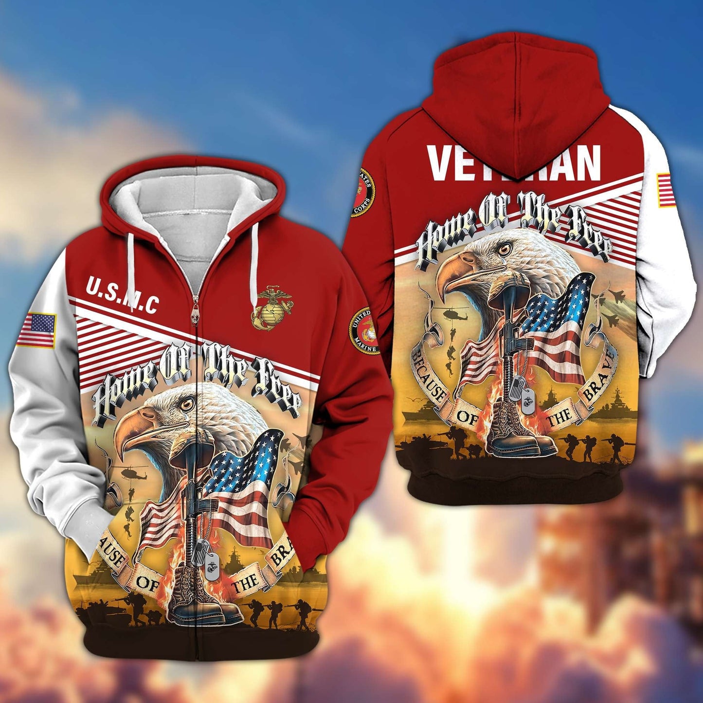 U.S. Veteran Zip Hoodie | Patriotic Gift