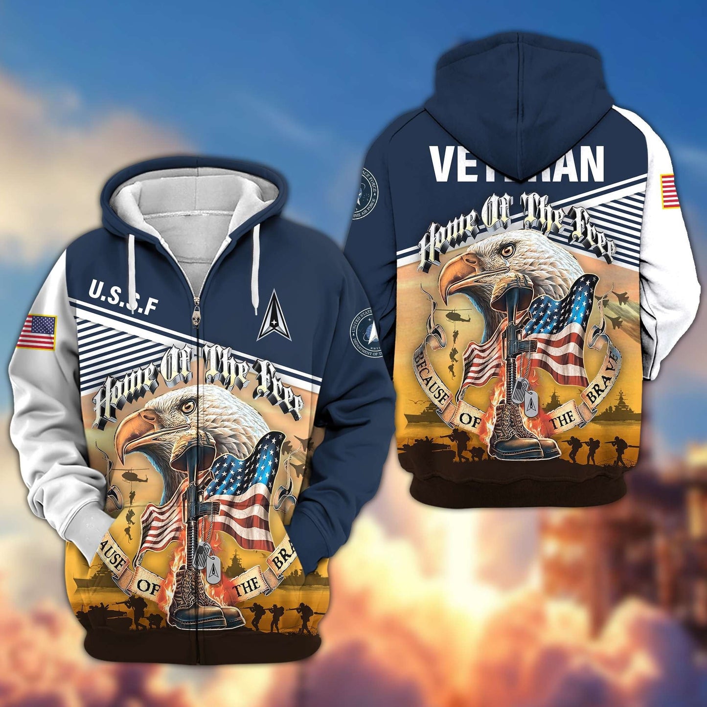 U.S. Veteran Zip Hoodie | Patriotic Gift