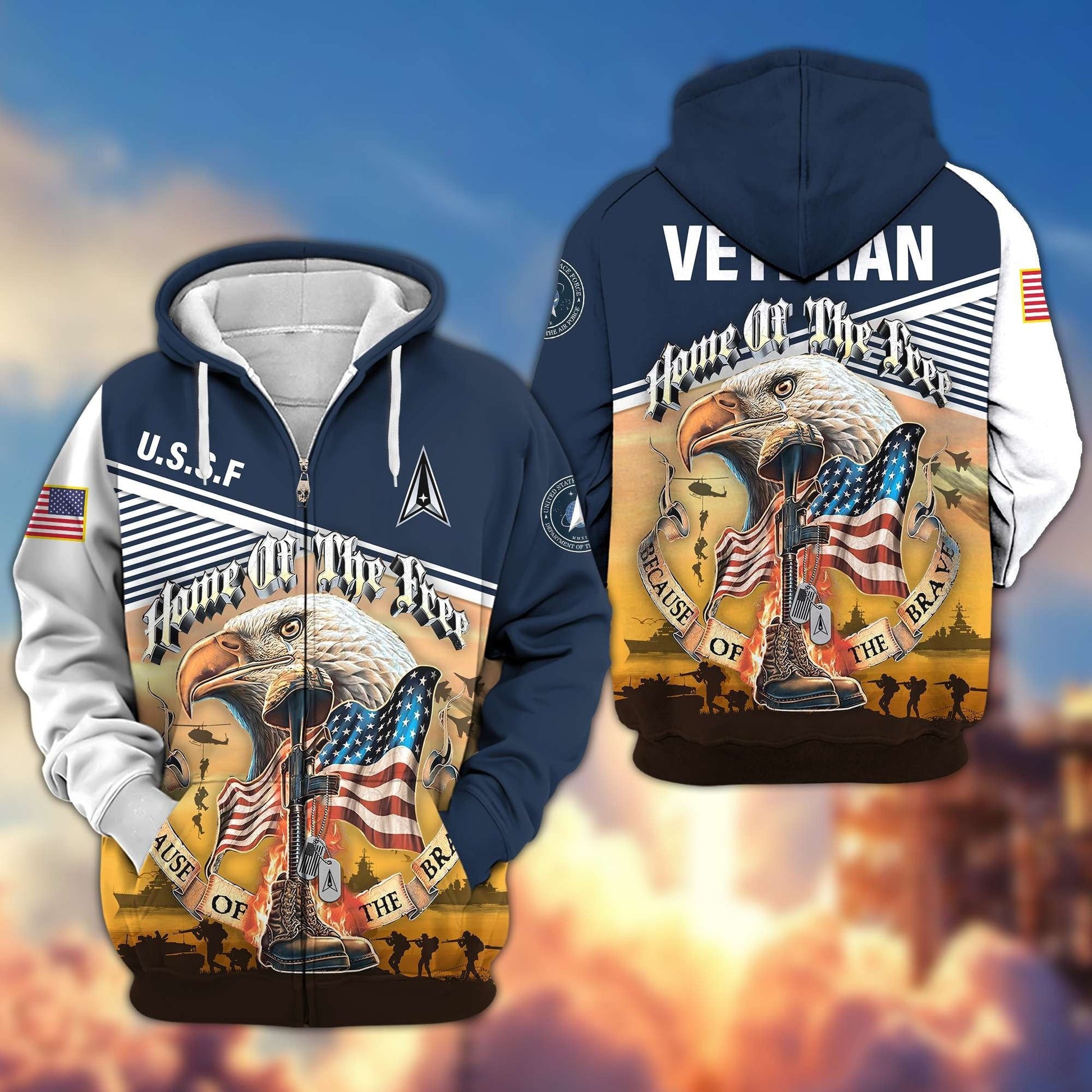 U.S. Veteran Zip Hoodie | Patriotic Gift