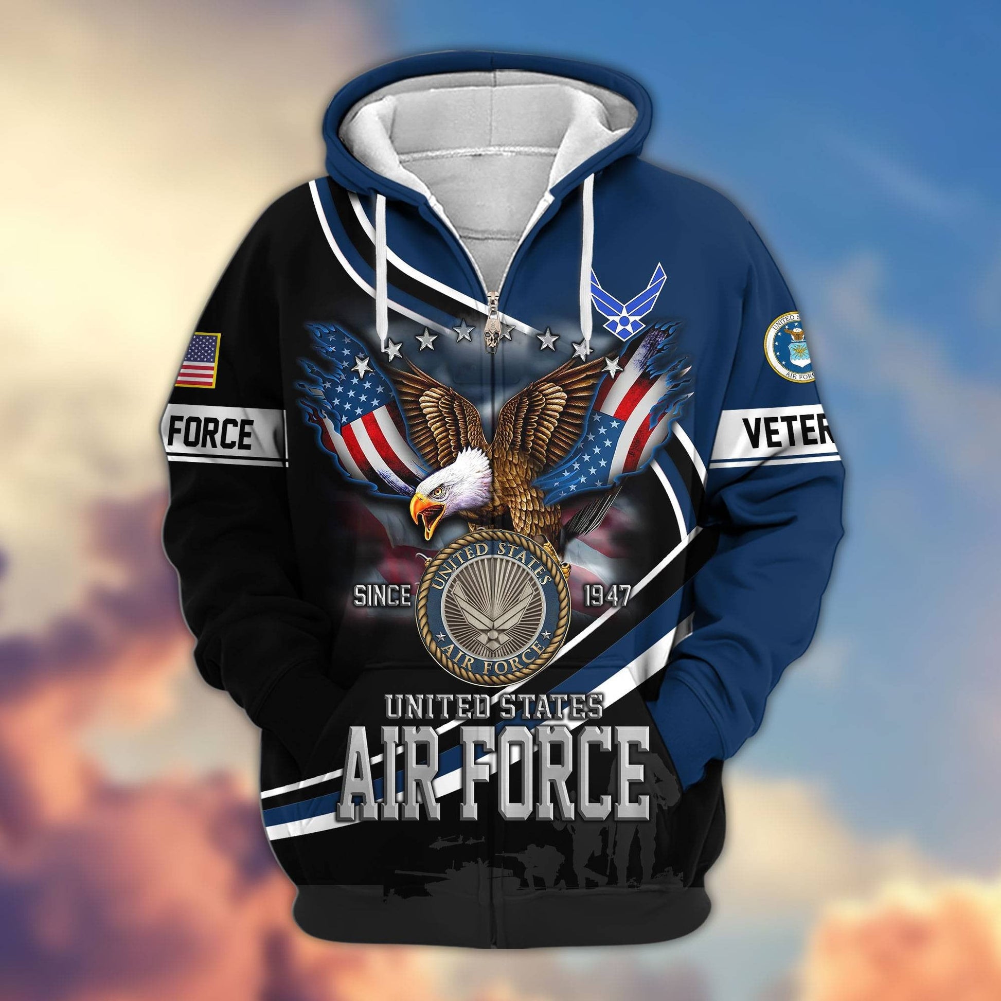 Premium U.S. Veterans Zip Hoodie HG211012 | Veteran Gift