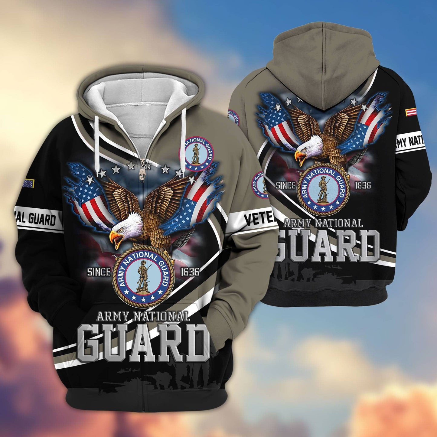 Premium U.S. Veterans Zip Hoodie HG211012 | Veteran Gift