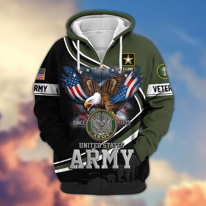 Premium U.S. Veterans Zip Hoodie HG211012 | Veteran Gift