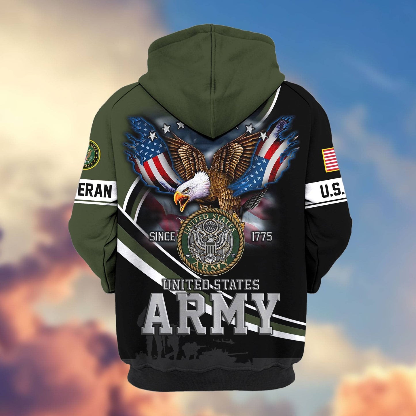 Premium U.S. Veterans Zip Hoodie HG211012 | Veteran Gift
