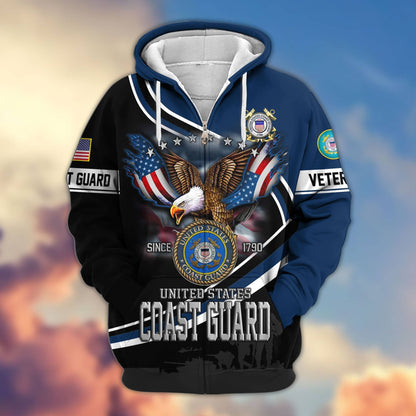 Premium U.S. Veterans Zip Hoodie HG211012 | Veteran Gift