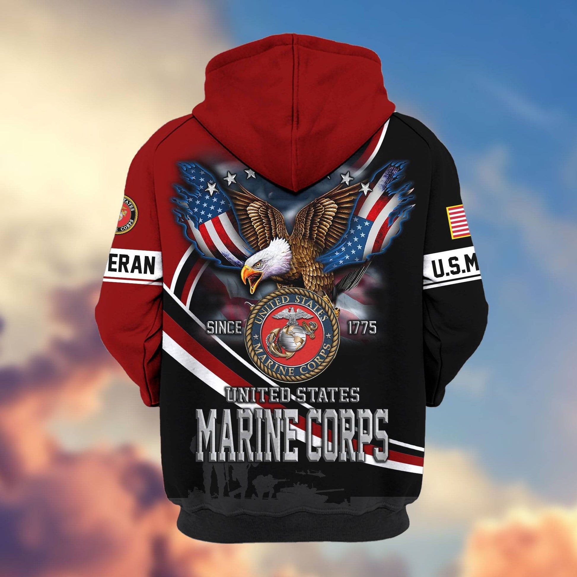 Premium U.S. Veterans Zip Hoodie HG211012 | Veteran Gift