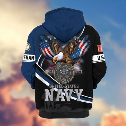 Premium U.S. Veterans Zip Hoodie HG211012 | Veteran Gift