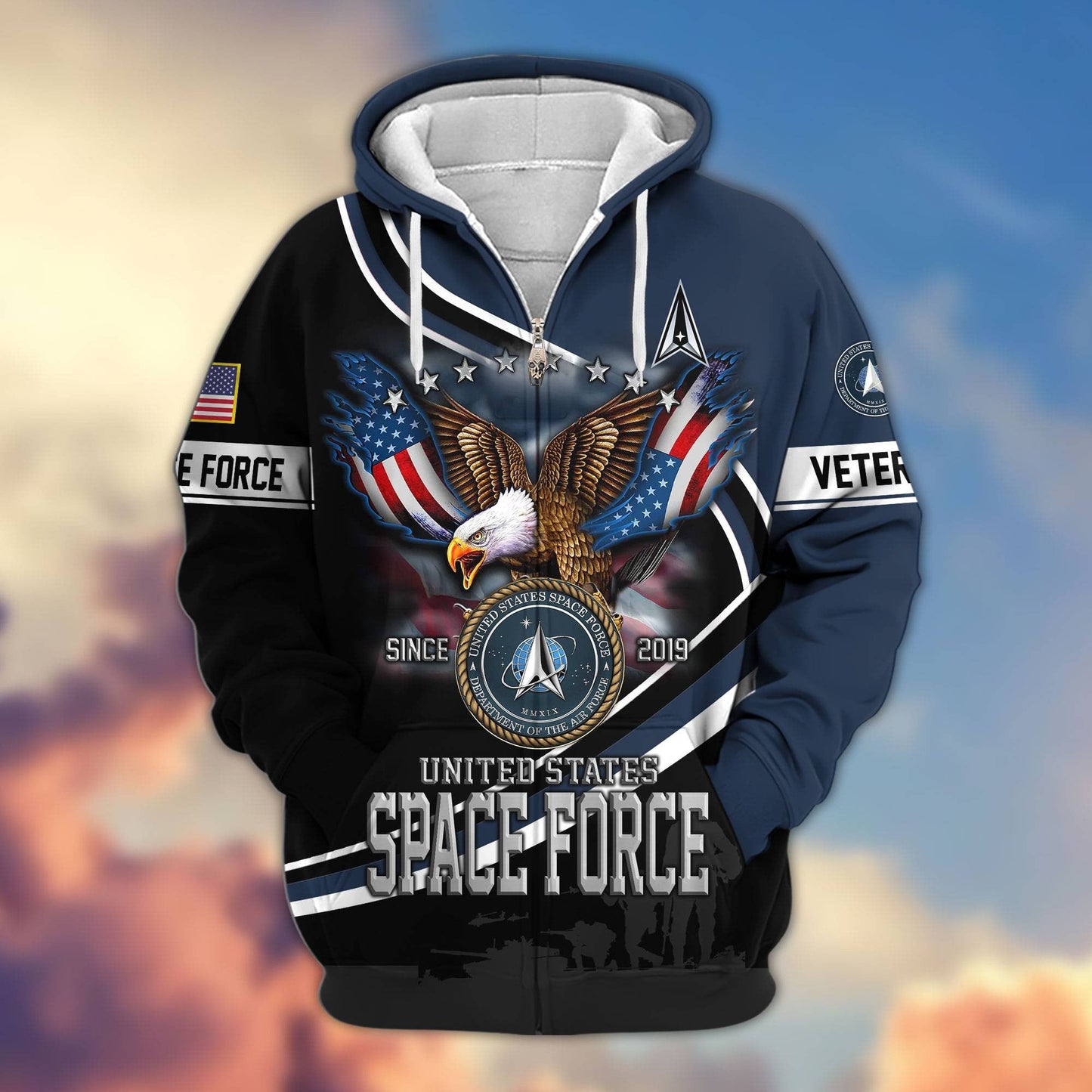 Premium U.S. Veterans Zip Hoodie HG211012 | Veteran Gift