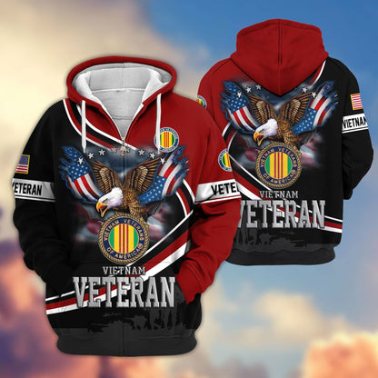 Premium U.S. Veterans Zip Hoodie HG211012 | Veteran Gift