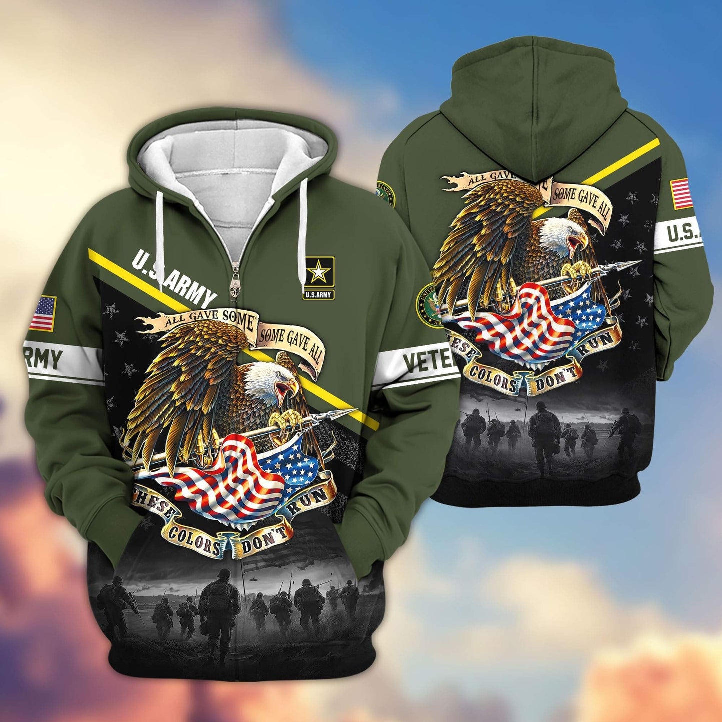 Premium U.S. Veterans Zip Hoodie HG281013 | Veteran Gift
