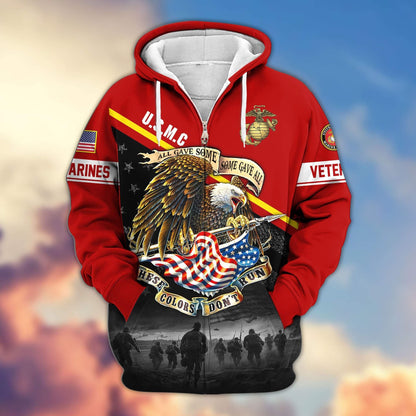 Premium U.S. Veterans Zip Hoodie HG281013 | Veteran Gift