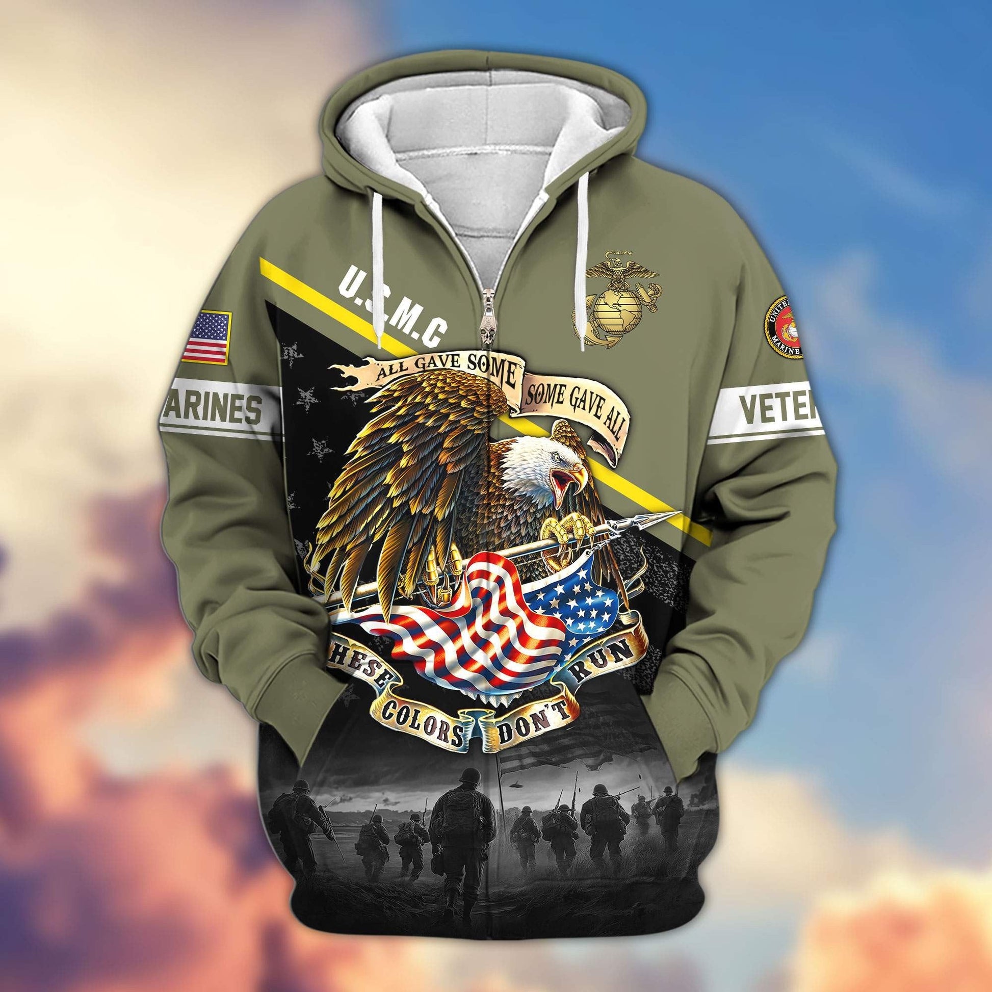 Premium U.S. Veterans Zip Hoodie HG281013 | Veteran Gift