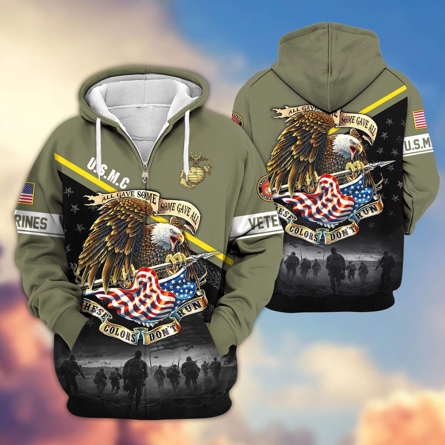 Premium U.S. Veterans Zip Hoodie HG281013 | Veteran Gift