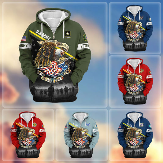 Premium U.S. Veterans Zip Hoodie HG281013 | Veteran Gift