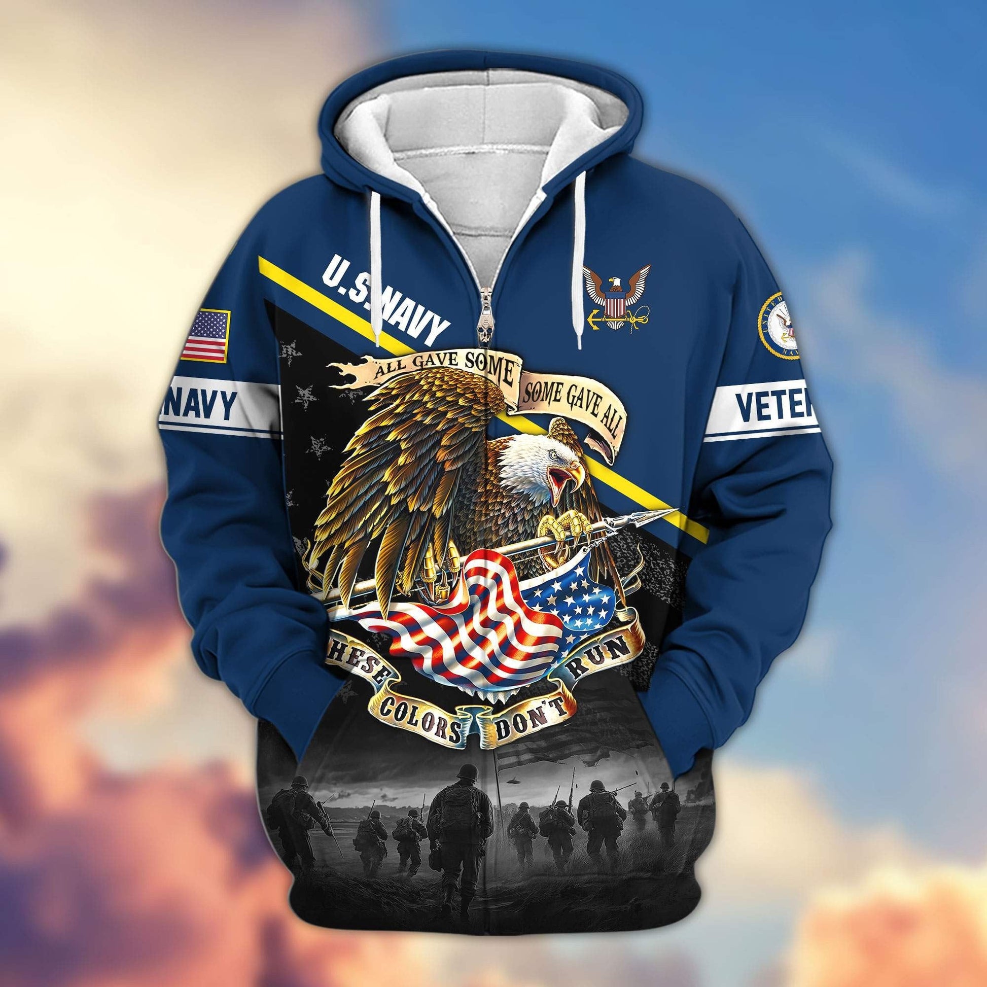 Premium U.S. Veterans Zip Hoodie HG281013 | Veteran Gift