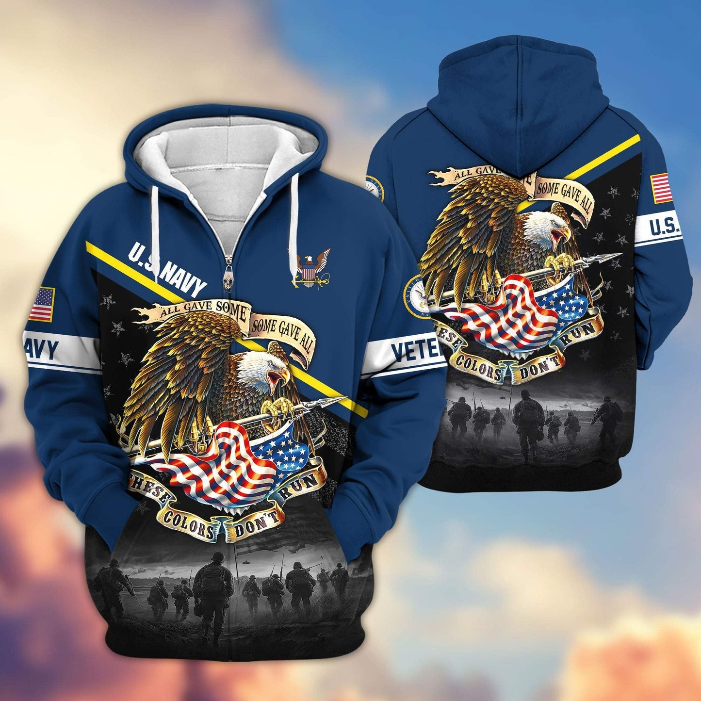 Premium U.S. Veterans Zip Hoodie HG281013 | Veteran Gift