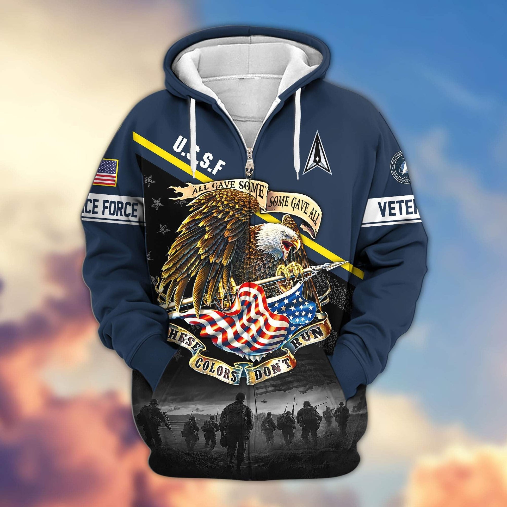 Premium U.S. Veterans Zip Hoodie HG281013 | Veteran Gift