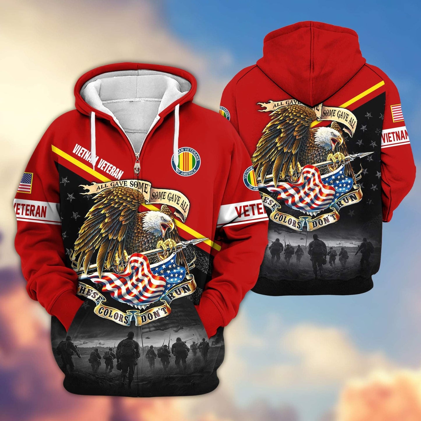 Premium U.S. Veterans Zip Hoodie HG281013 | Veteran Gift