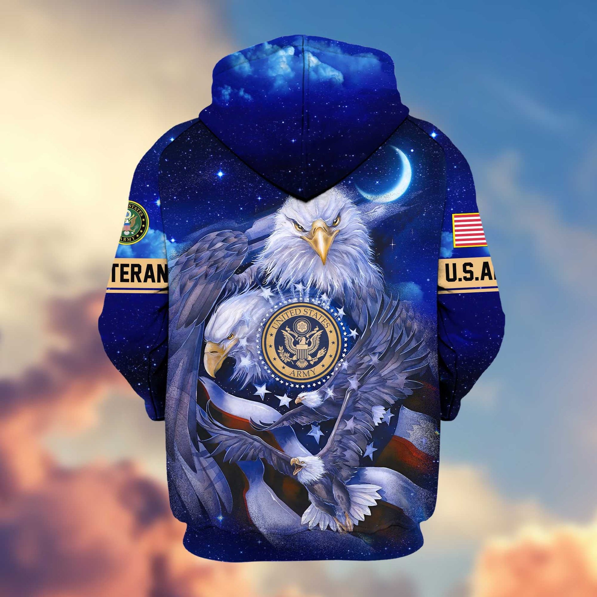 Premium U.S. Veterans Zip Hoodie HG041112 | Veteran Gift