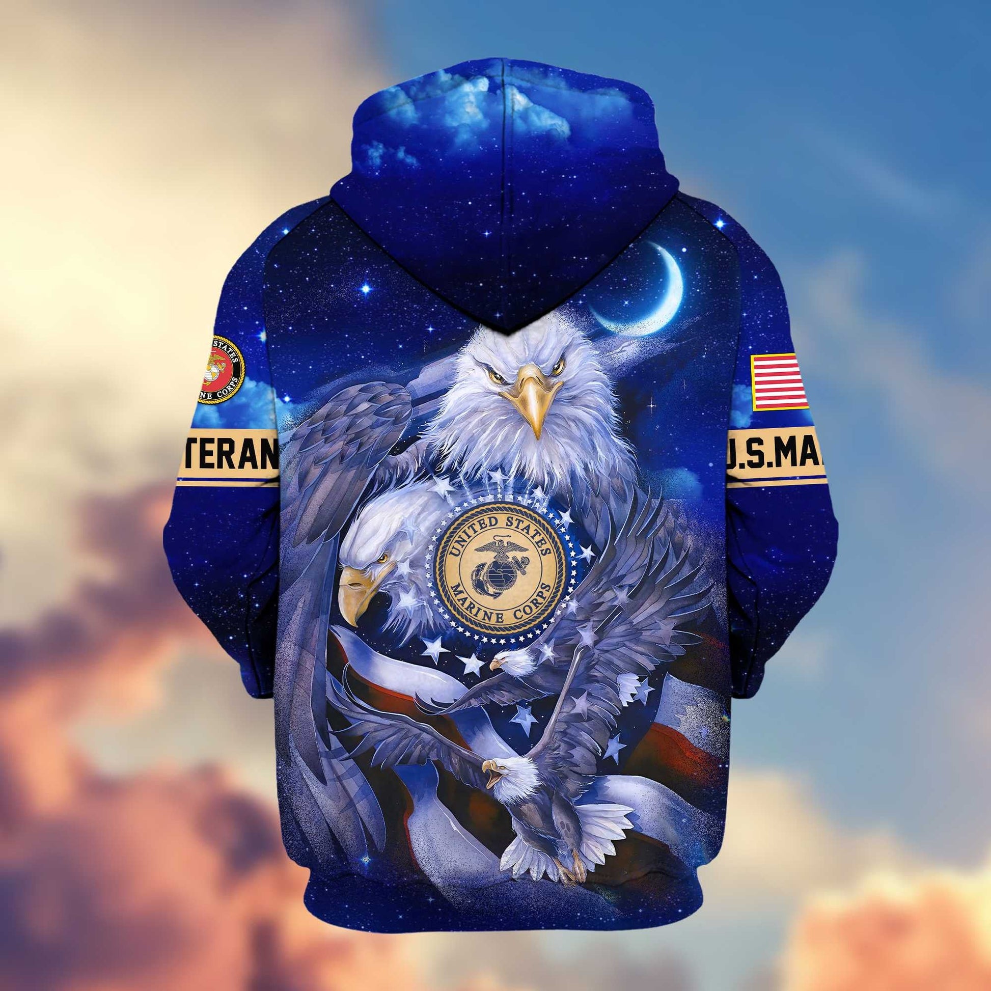 Premium U.S. Veterans Zip Hoodie HG041112 | Veteran Gift