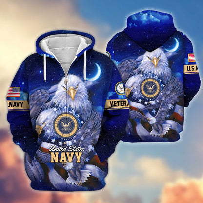 Premium U.S. Veterans Zip Hoodie HG041112 | Veteran Gift
