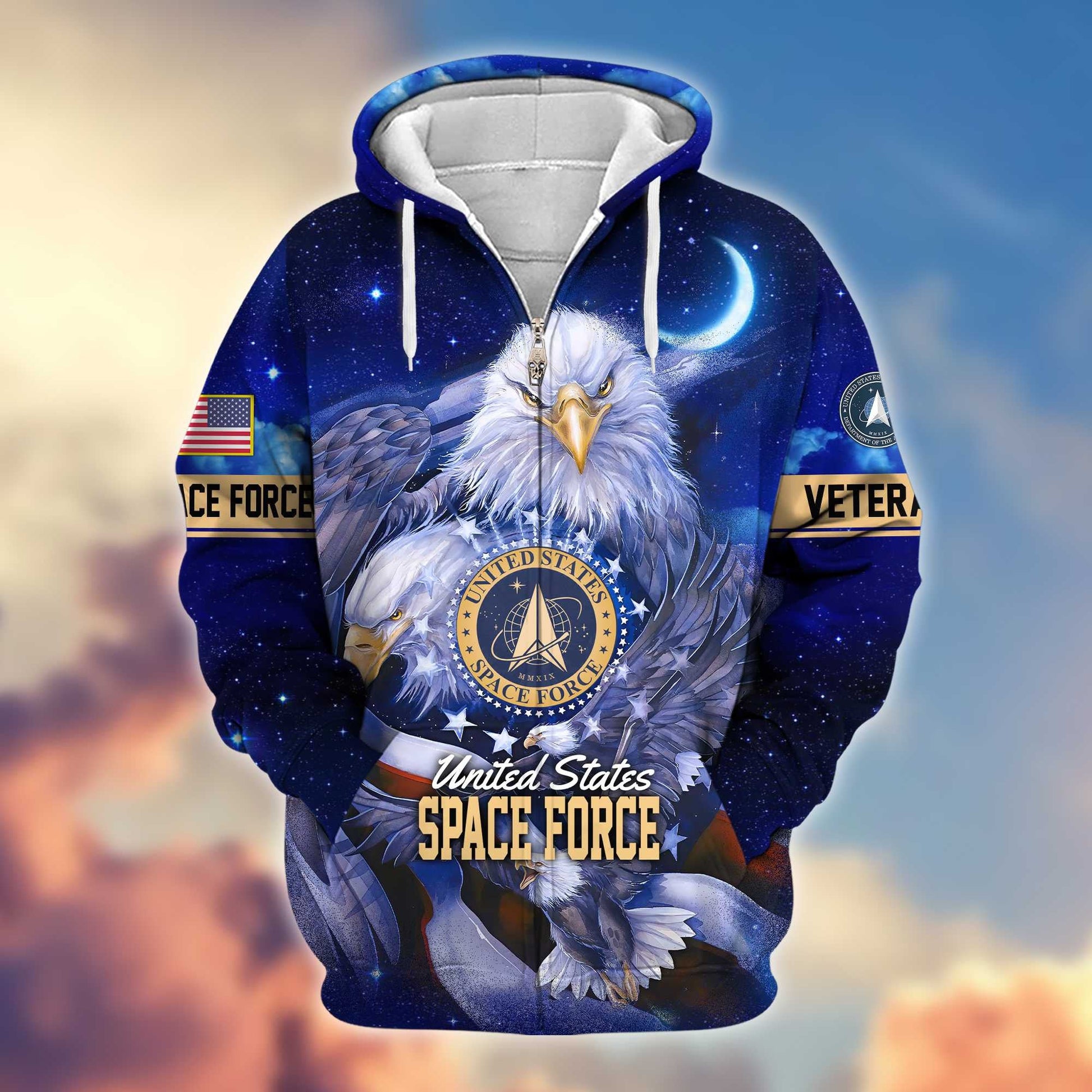 Premium U.S. Veterans Zip Hoodie HG041112 | Veteran Gift