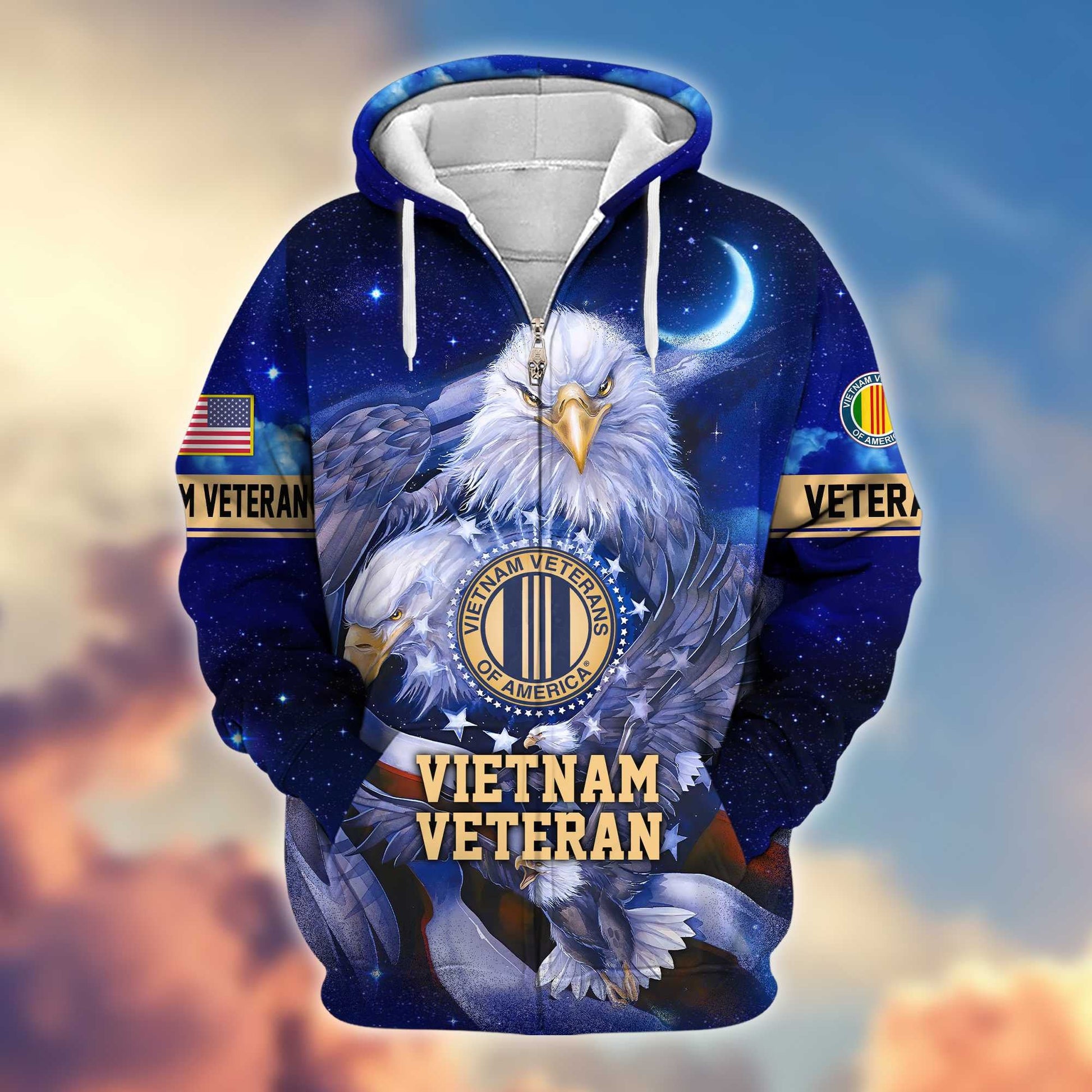 Premium U.S. Veterans Zip Hoodie HG041112 | Veteran Gift