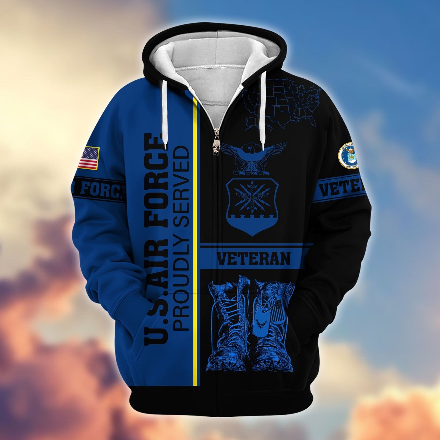 U.S. Veteran Zip Hoodie | Patriotic Gift
