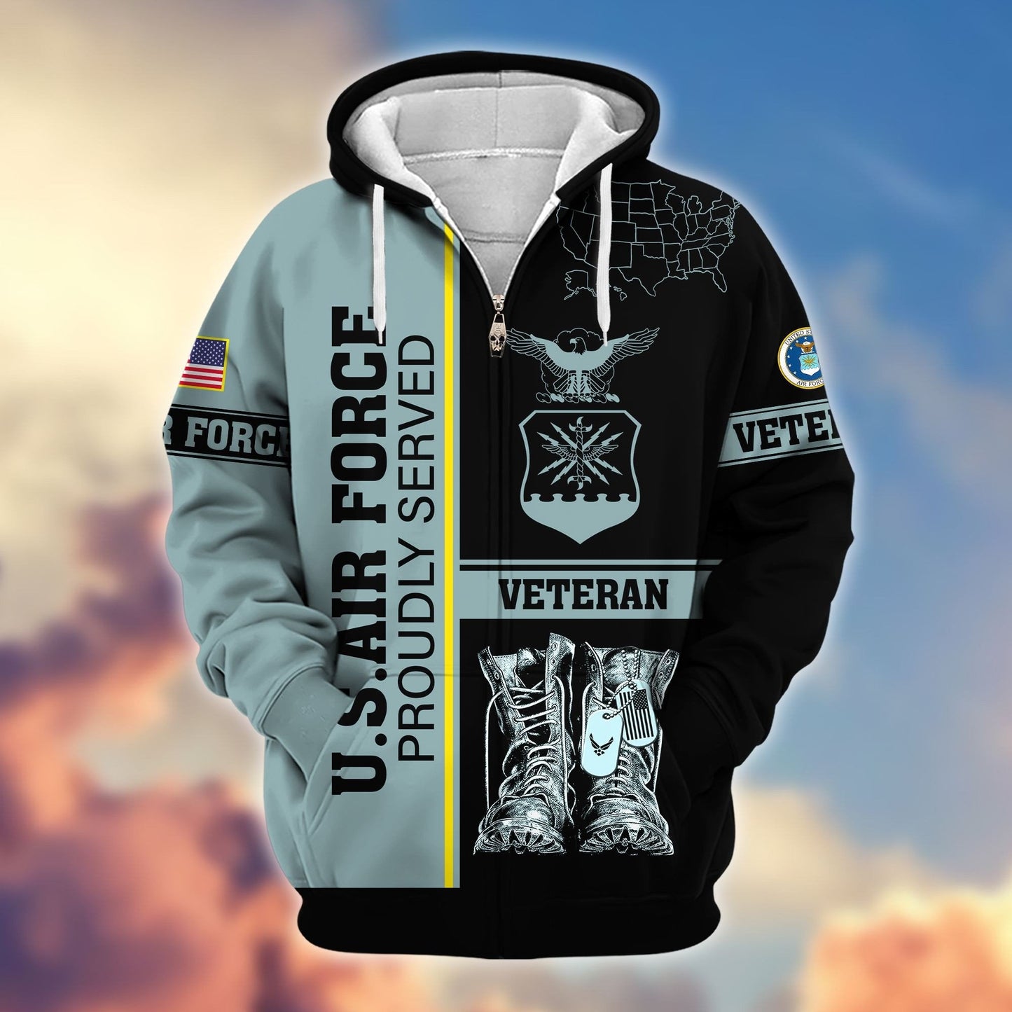U.S. Veteran Zip Hoodie | Patriotic Gift