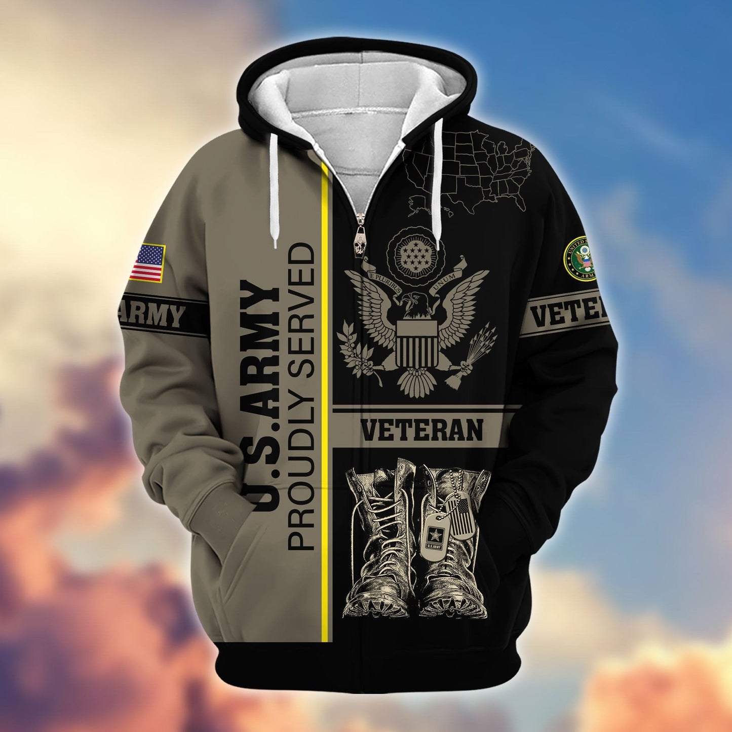 U.S. Veteran Zip Hoodie | Patriotic Gift