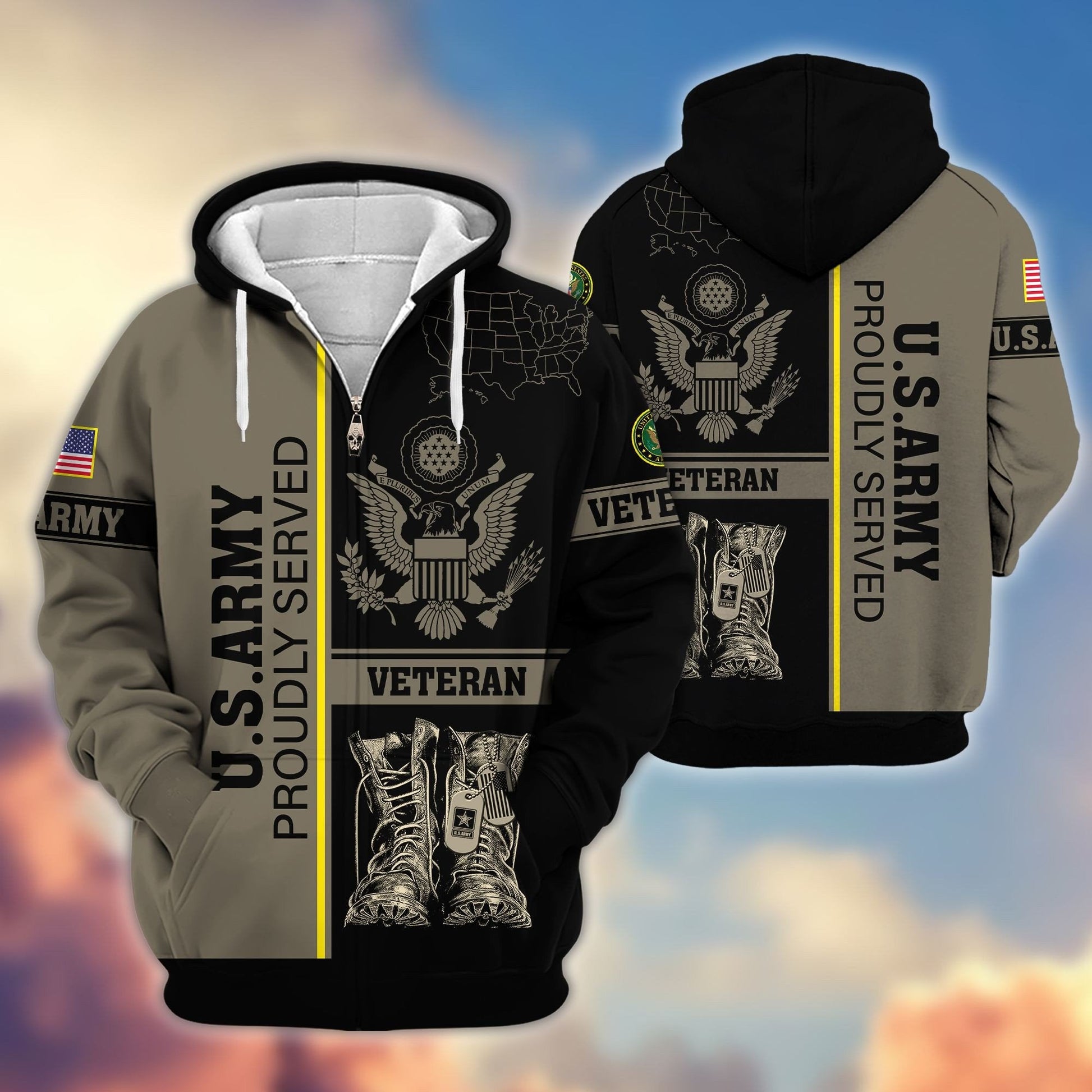 U.S. Veteran Zip Hoodie | Patriotic Gift