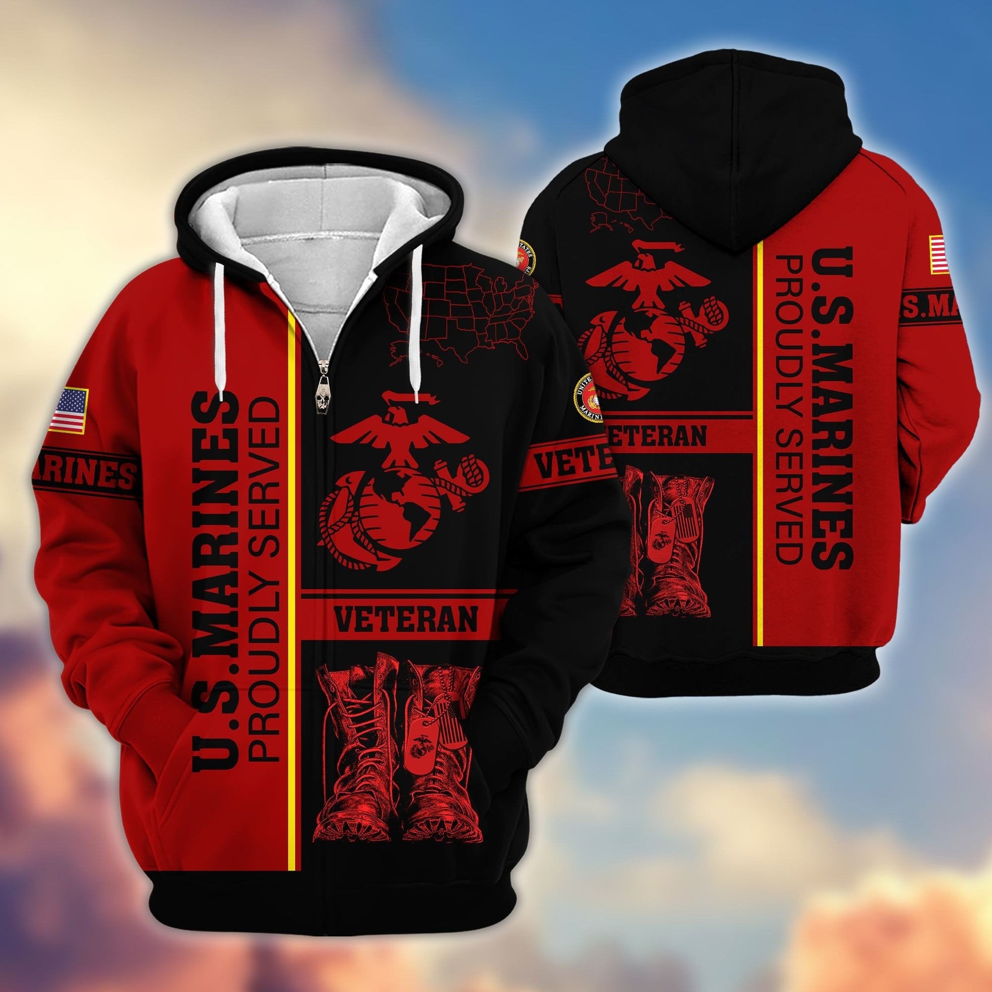 U.S. Veteran Zip Hoodie | Patriotic Gift