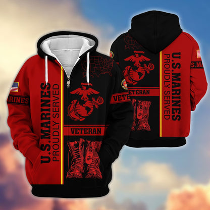 U.S. Veteran Zip Hoodie | Patriotic Gift